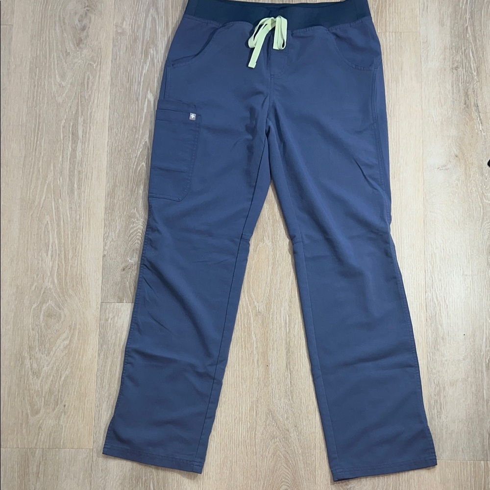 Grey with purple undertone Figs straight leg scrub pants